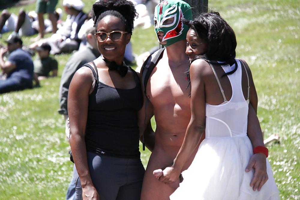 23P Masked guy fondled by two girls