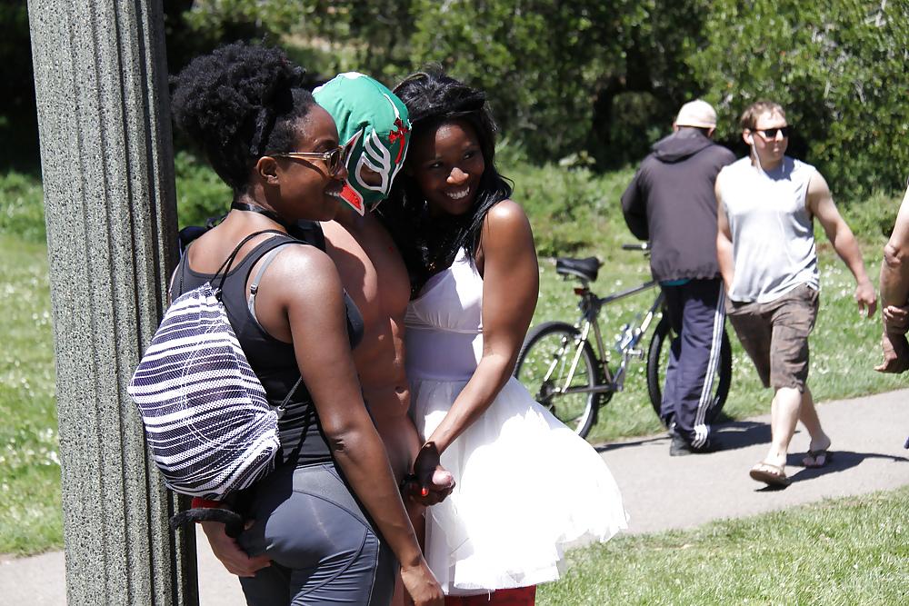 23P Masked guy fondled by two girls