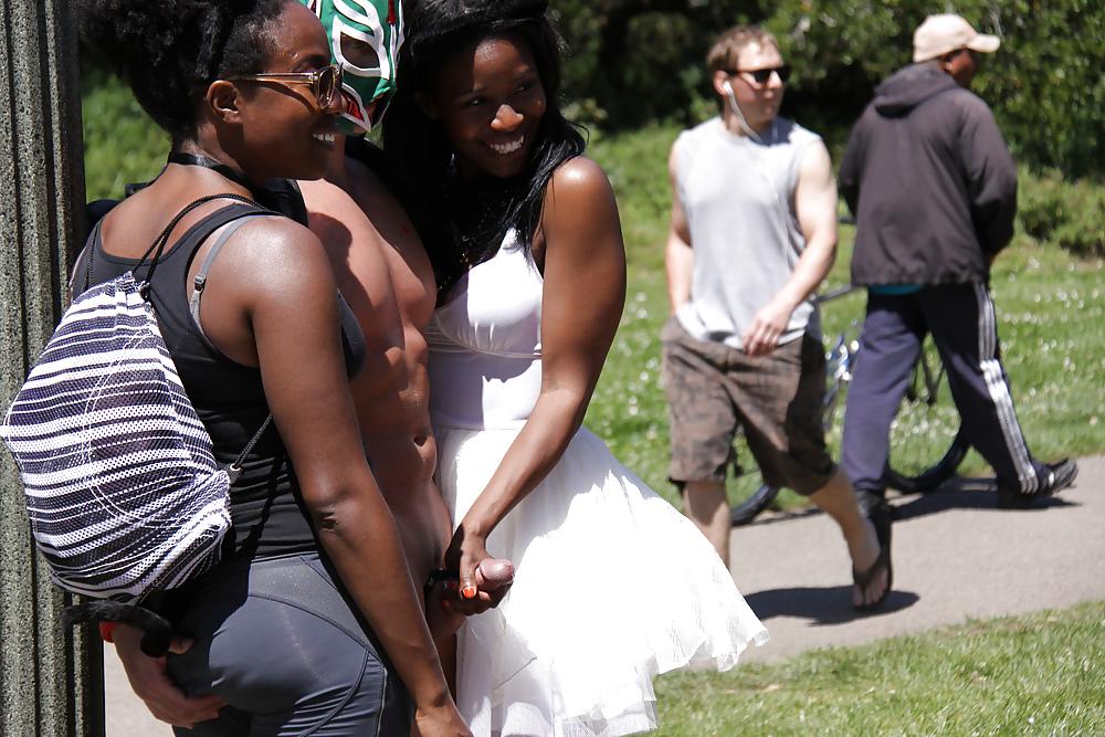 23P Masked guy fondled by two girls