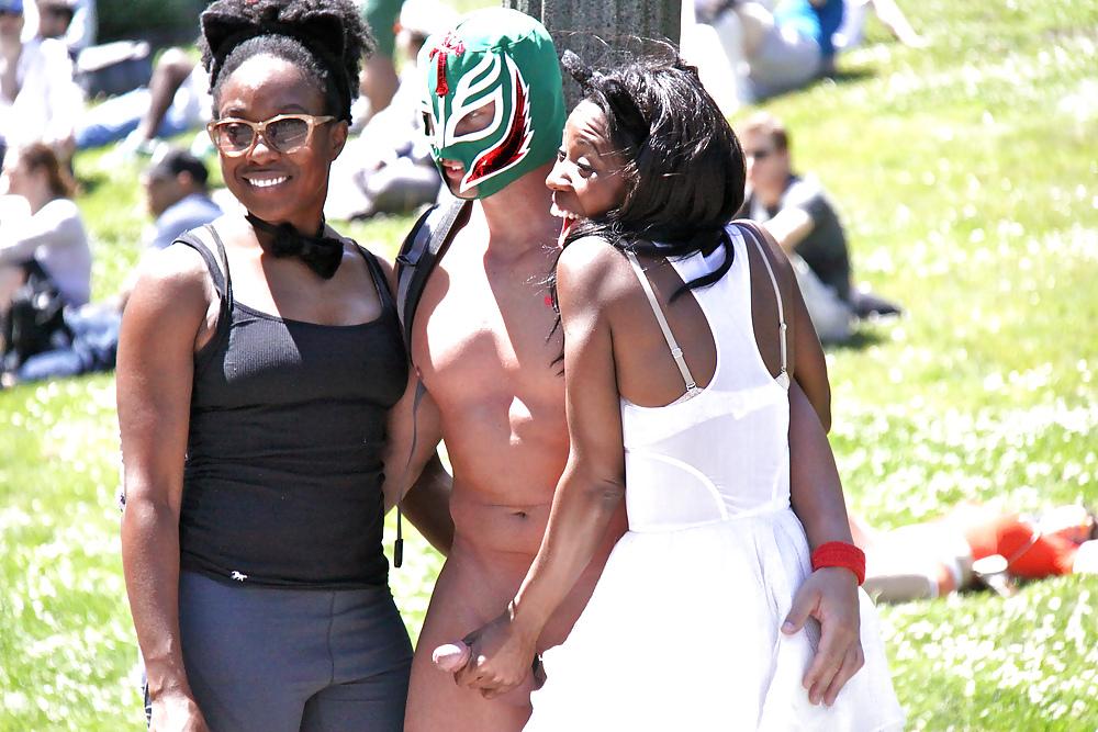 23P Masked guy fondled by two girls
