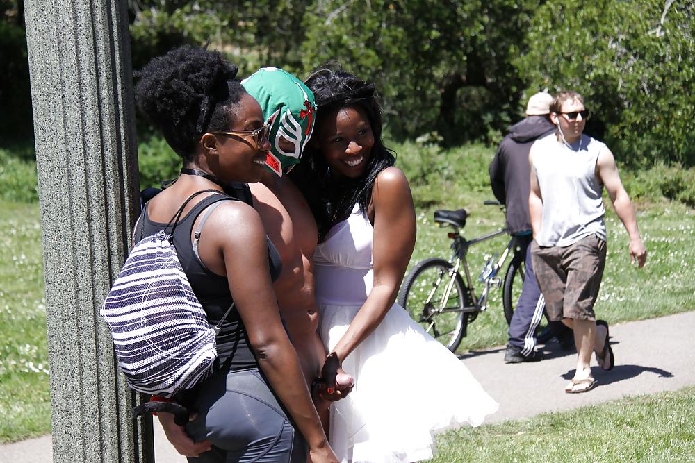 23P Masked guy fondled by two girls