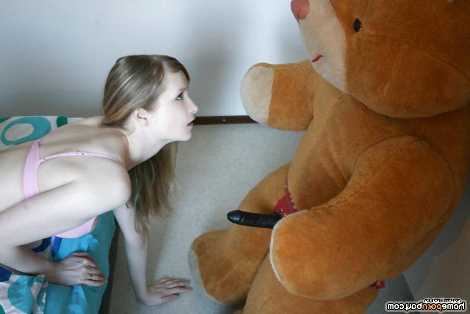 23P Blowjob and sex with teddy bear