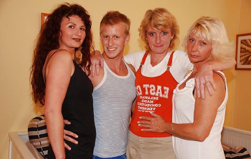 16P Lucky guy with three milfs