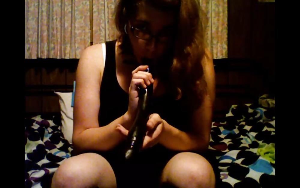 25P Me and my double-ended black dildo
