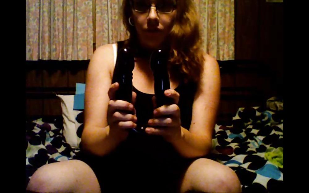 25P Me and my double-ended black dildo