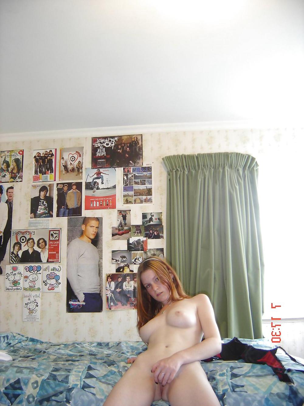 14P The Beauty of Amateur Redhead Nice Tits