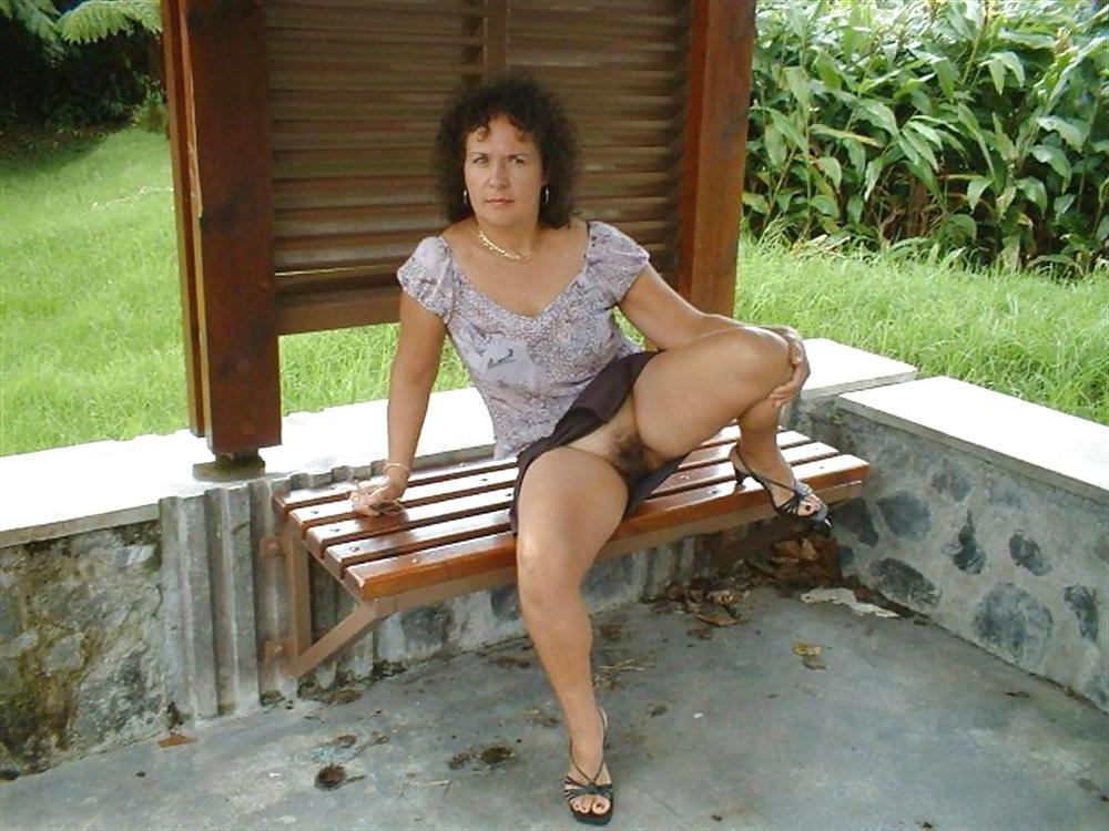 25P Sluts upskirt and nude on benches 4