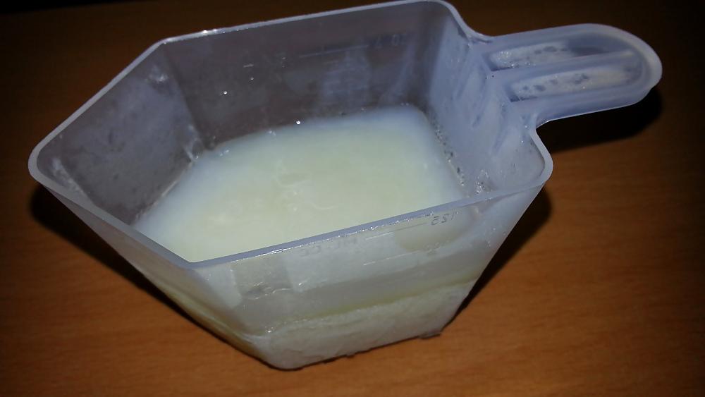 9P My 8 new freshly cumshot in my frozen cup of sperm!