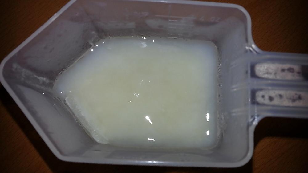 9P My 8 new freshly cumshot in my frozen cup of sperm!