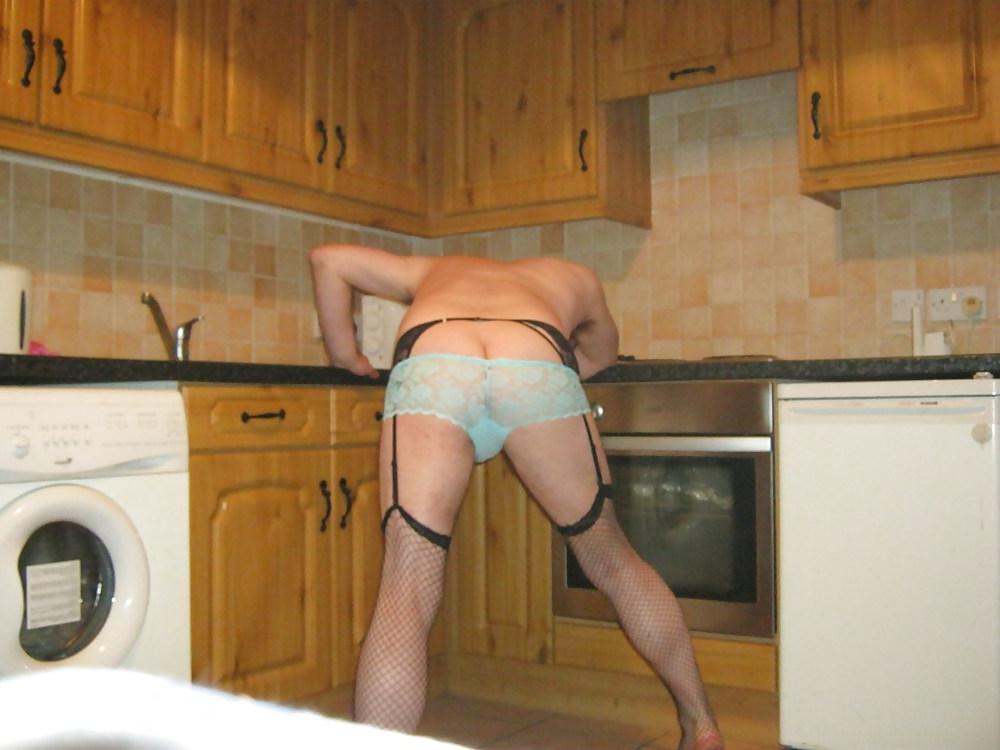 7P Wearing some various colours of see through panties.
