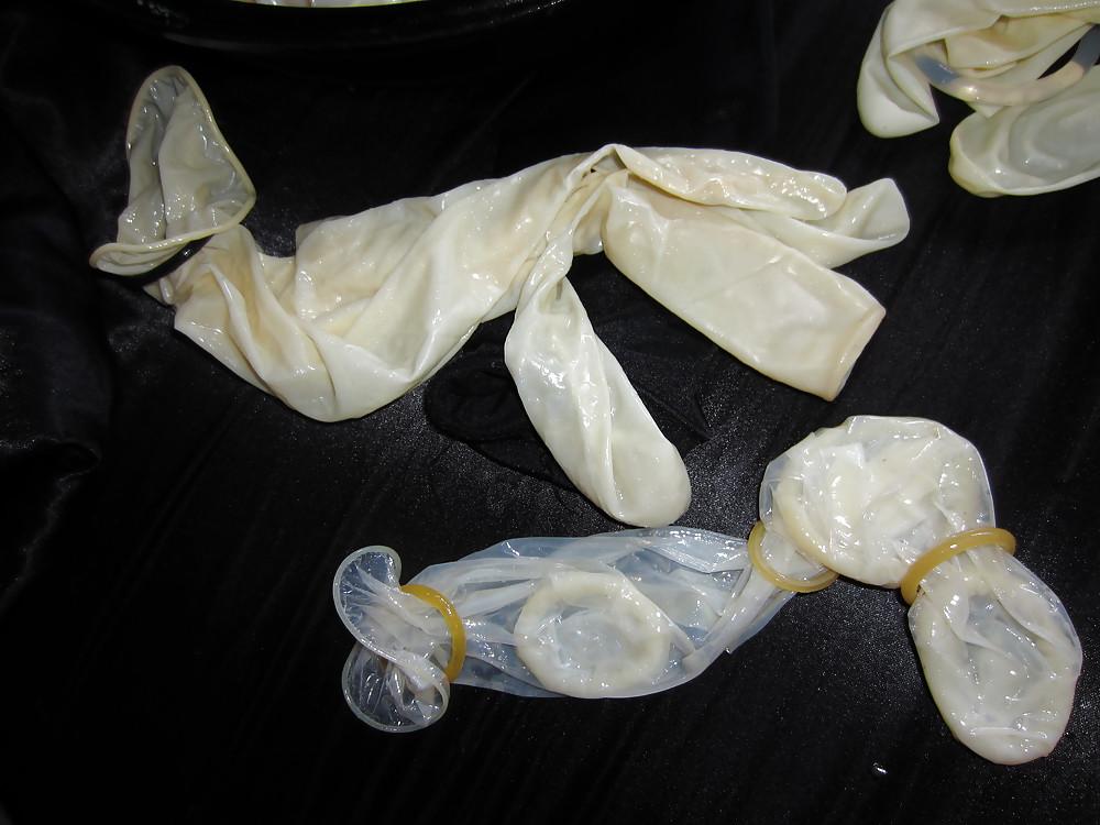 25P Wet Satin, Nylon Stocking and Condom Fun