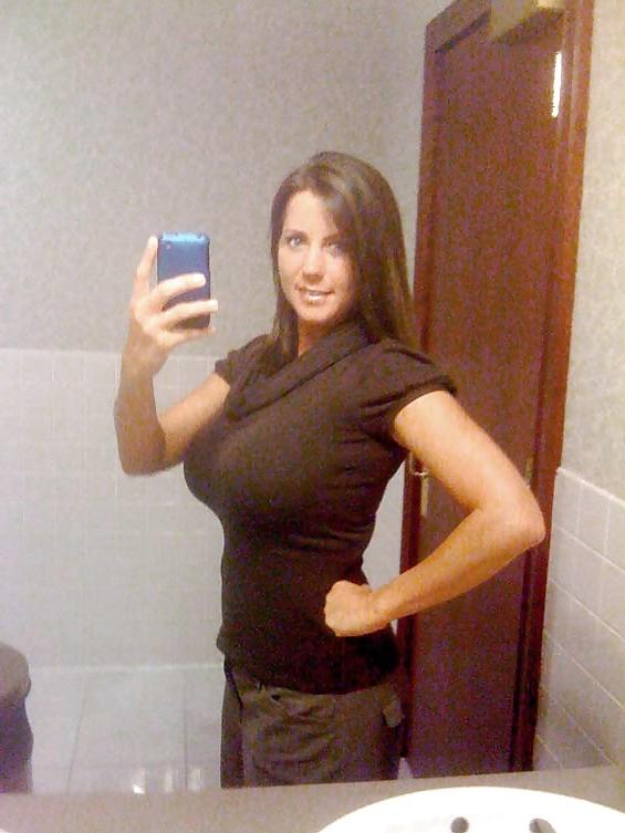 5P Busty Brunette Self Pics