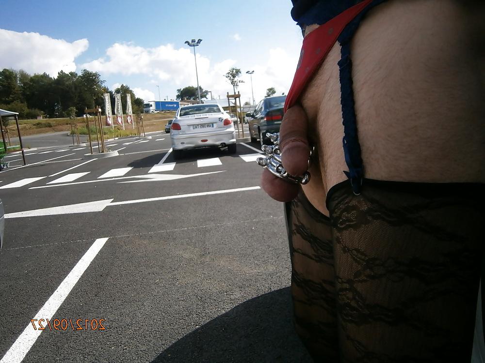 8P Public exhib masturbation handjob outdoor cock 