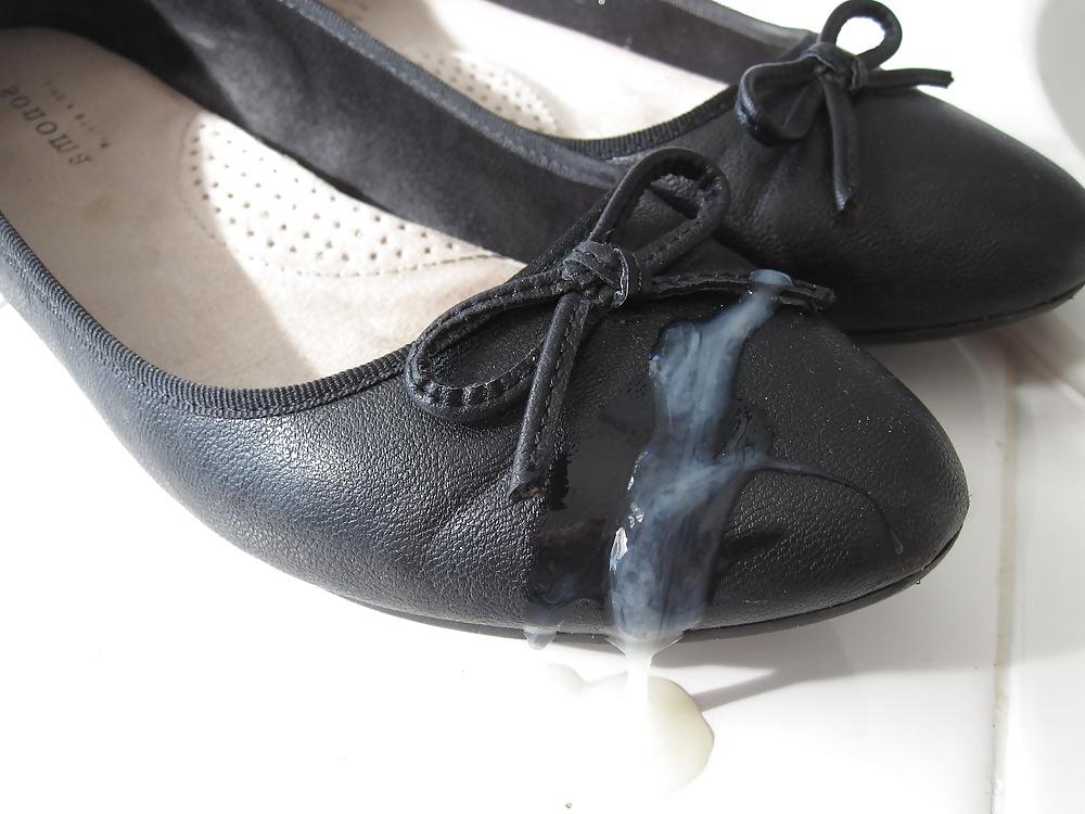 5P Black Flat Shoes Cummed