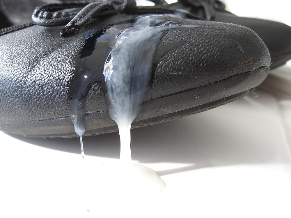 5P Black Flat Shoes Cummed