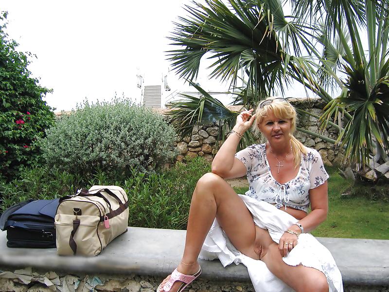 25P Sluts upskirt and nude on benches 7