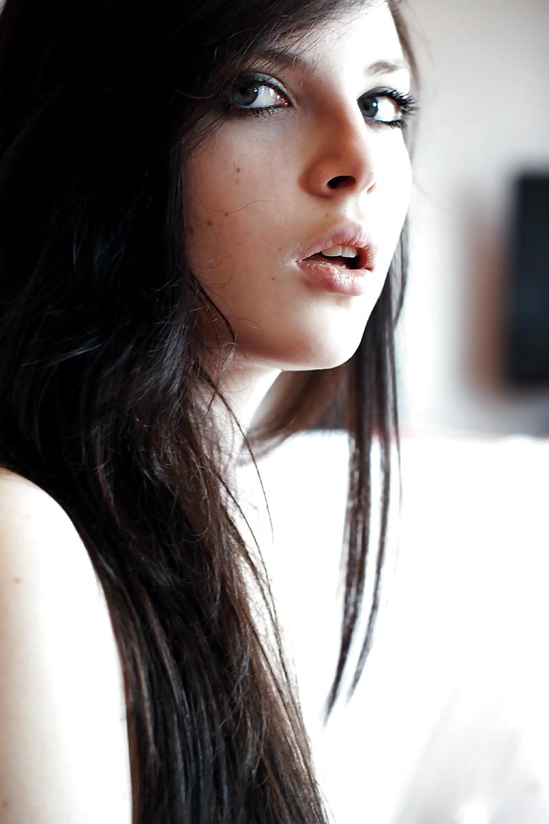 25P Gorgeous blue eyed tattooed teen babe