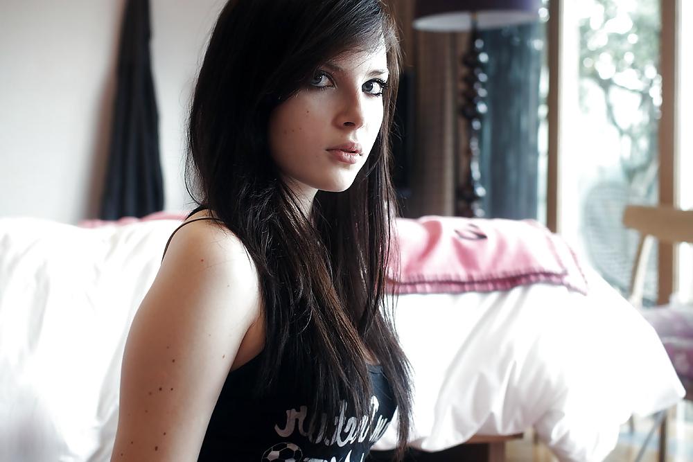 25P Gorgeous blue eyed tattooed teen babe