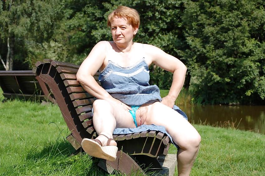 25P Sluts upskirt and nude on benches 6