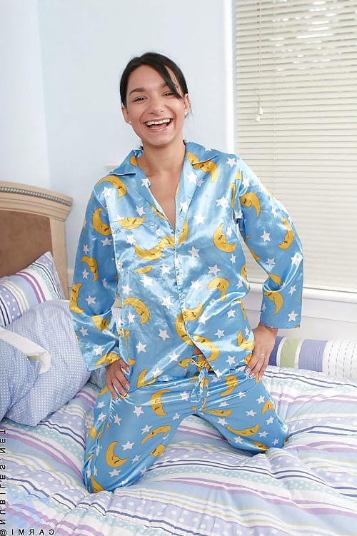 25P Blue Satin Pyjamas