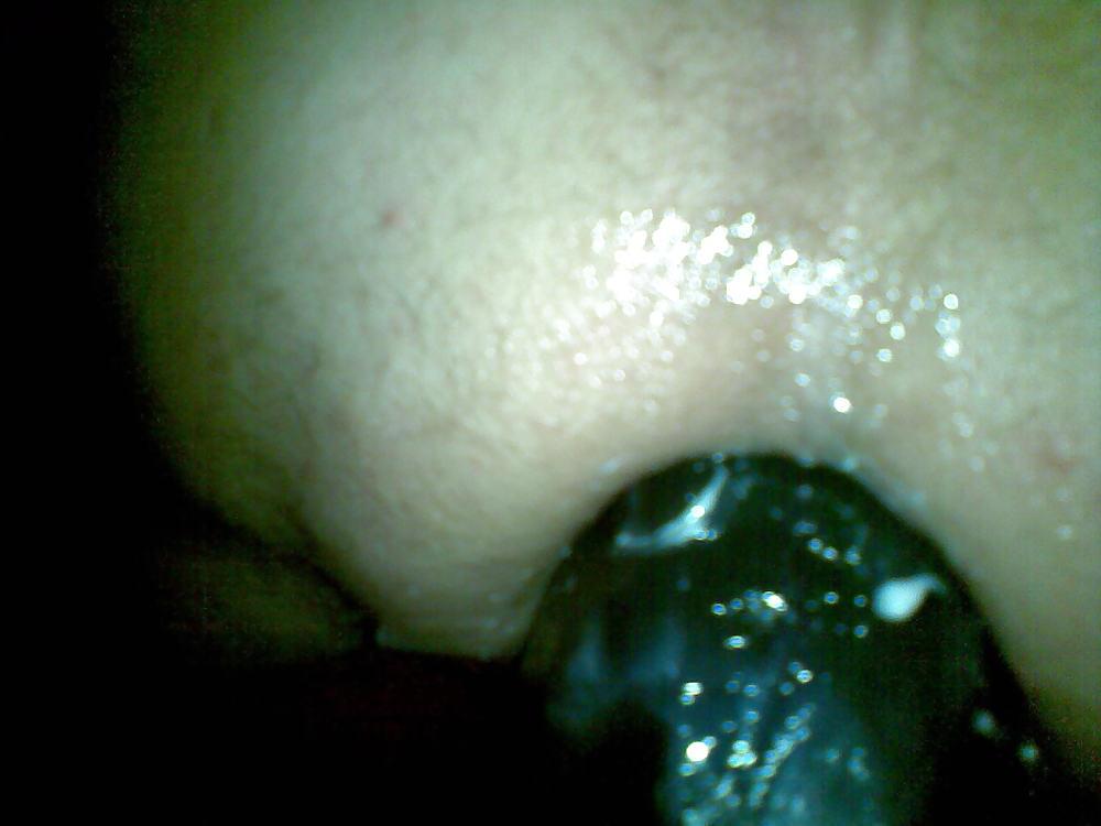 25P Big dildo and self fist