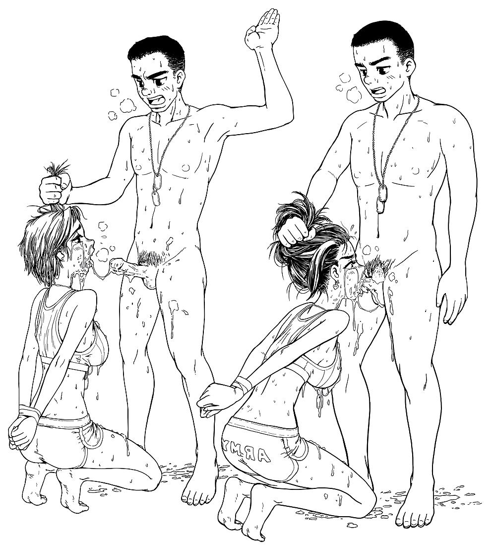 25P Drawn Hits - Toon Tits: Deepthroat Strangle
