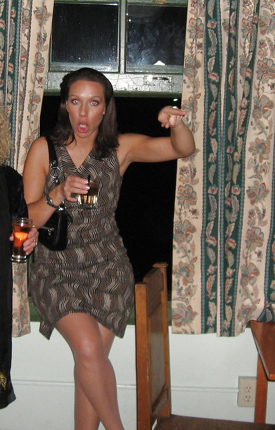 25P Brunette Sexy College Friend Partying