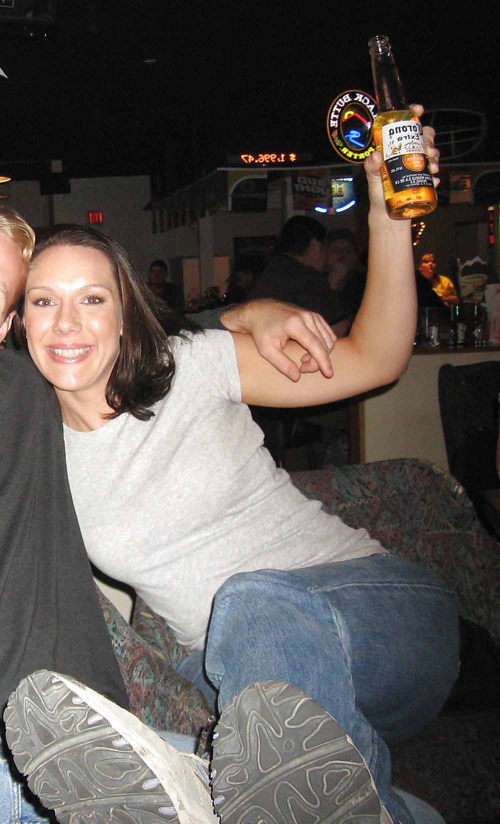 25P Brunette Sexy College Friend Partying