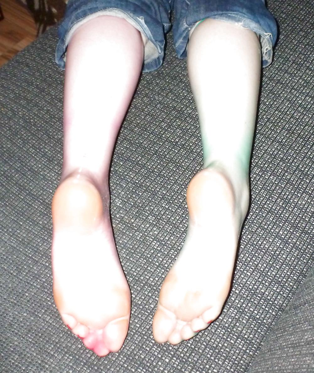 25P Ready for footjob - safer footjob condom feet