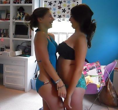 16P Teen lesbians kiss 