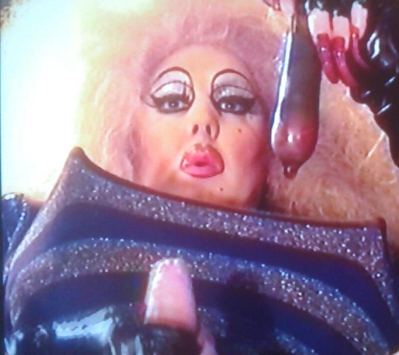 8P Drag makeup, huge nips and full condom