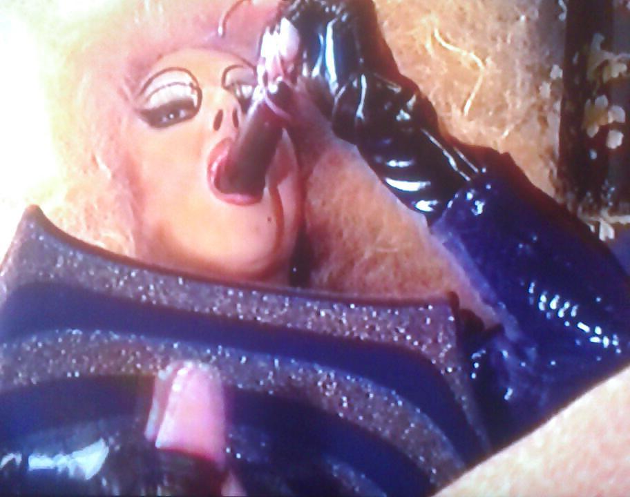 8P Drag makeup, huge nips and full condom