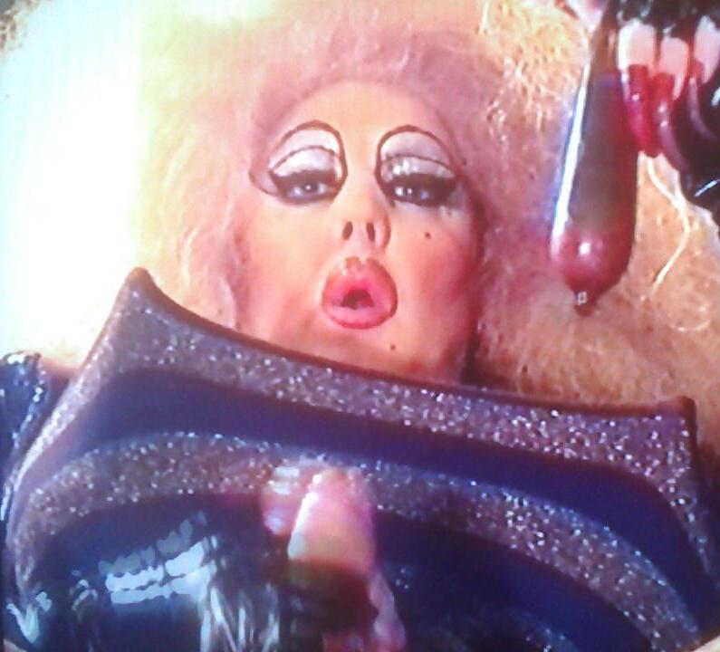 8P Drag makeup, huge nips and full condom