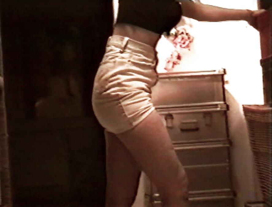 12P SAG - Wife's Boobs Downblouse Black Zip Bustier & Skirt 20