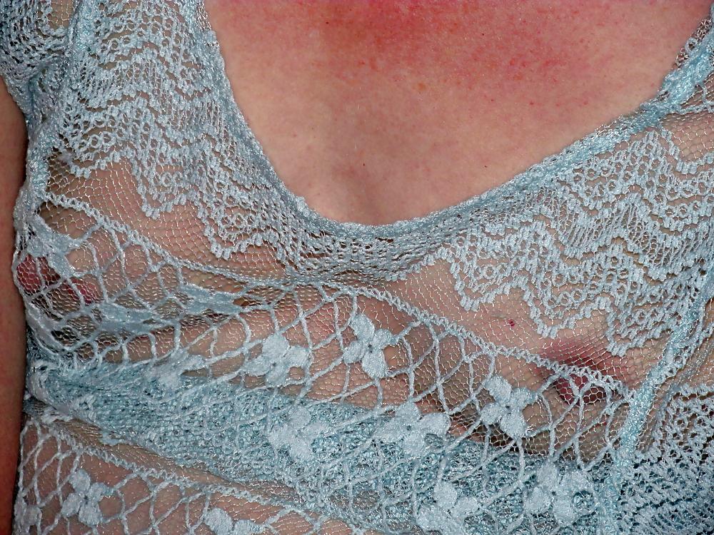 8P Wife sheer blouse and downblouse