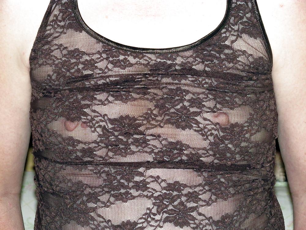 8P Wife sheer blouse and downblouse
