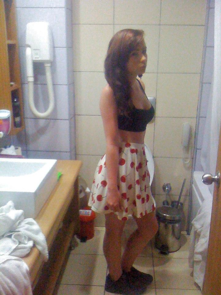 25P Nice skinny blonde facebook slut self shot