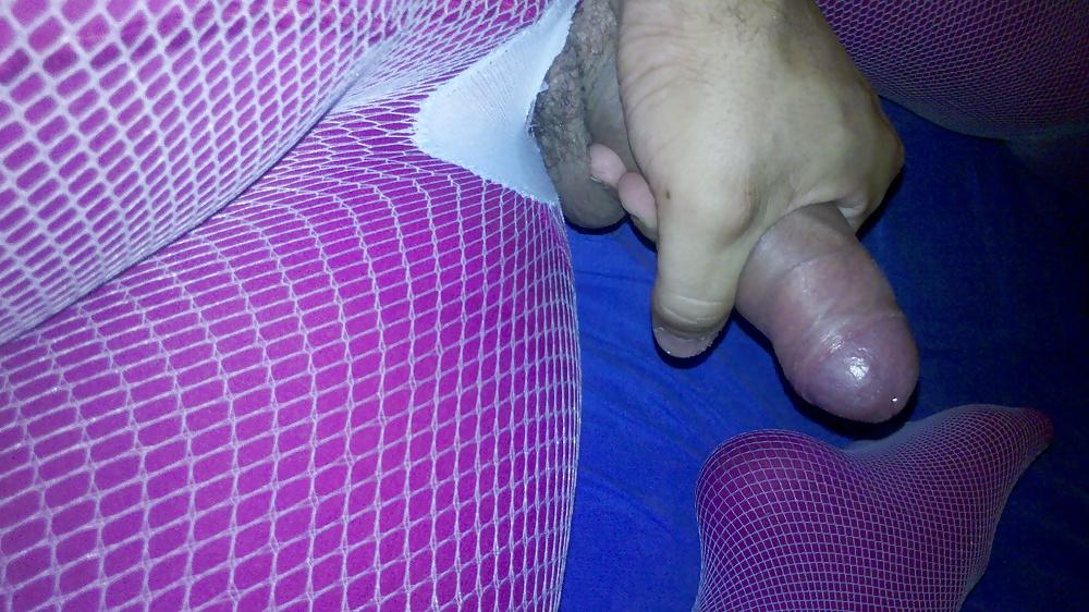 22P Sega doppio collant  strato - pink and fishnet pantihose