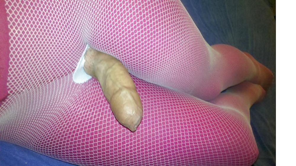 22P Sega doppio collant  strato - pink and fishnet pantihose
