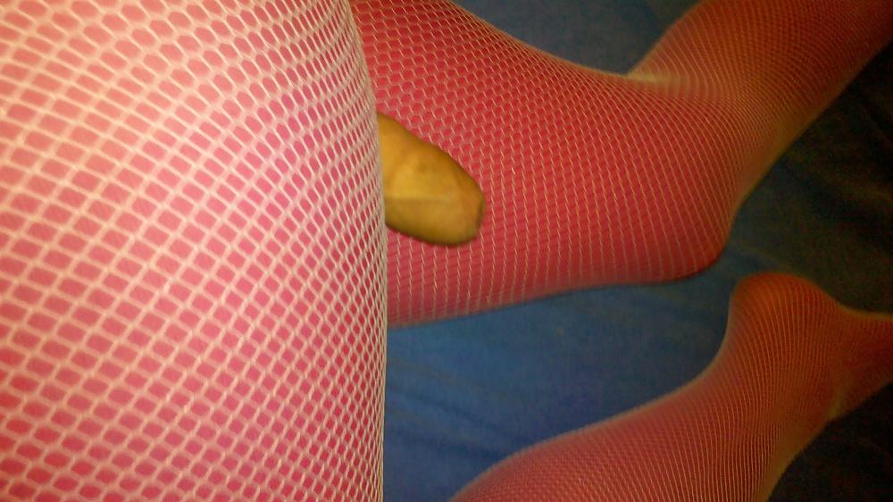 22P Sega doppio collant  strato - pink and fishnet pantihose