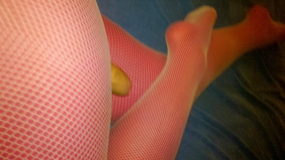 22P Sega doppio collant  strato - pink and fishnet pantihose