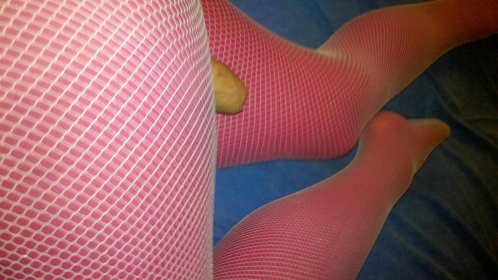 22P Sega doppio collant  strato - pink and fishnet pantihose