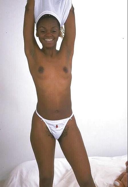 18P Black beauty with very hairy pussy