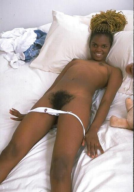 18P Black beauty with very hairy pussy