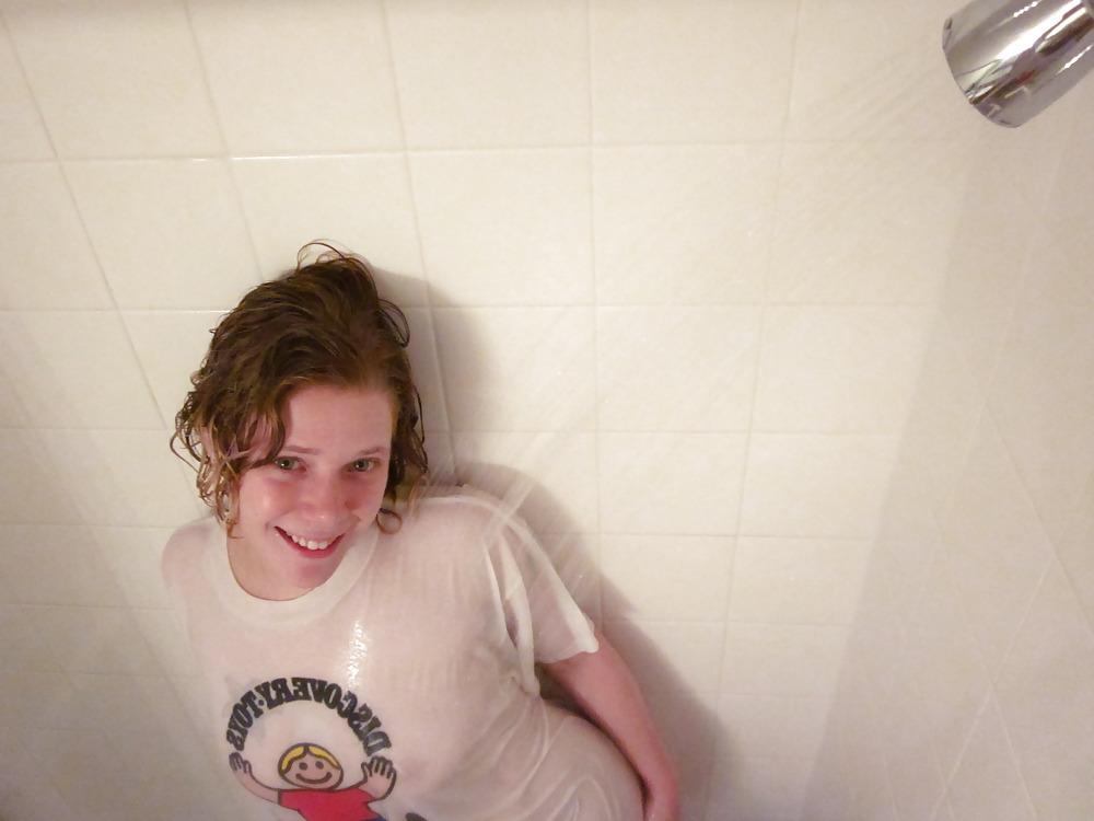 20P Baby's wet t-shirt contest in the shower pt. 2