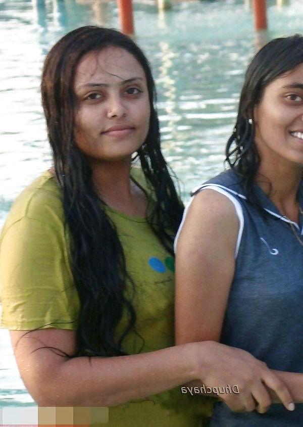 12P Desi Aunty at Water Park Enjoying Wet
