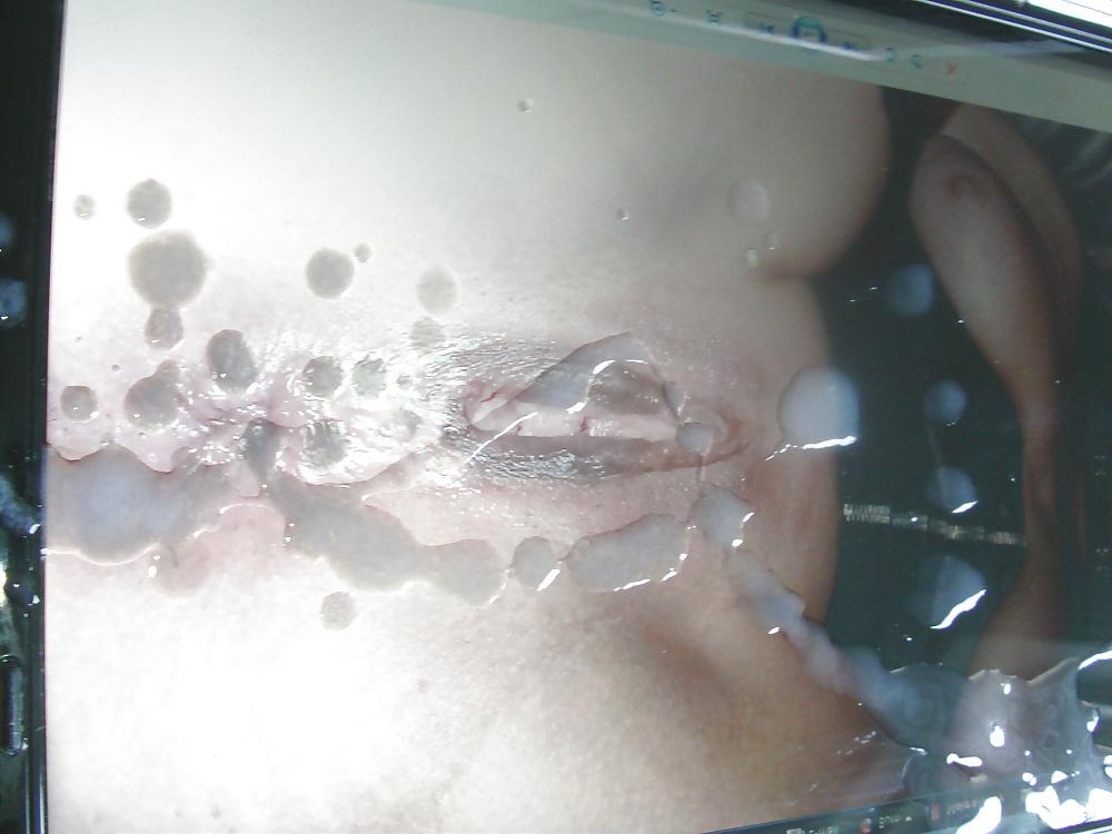 21P Milfjess gets Tossertim's spunkload on her cunt