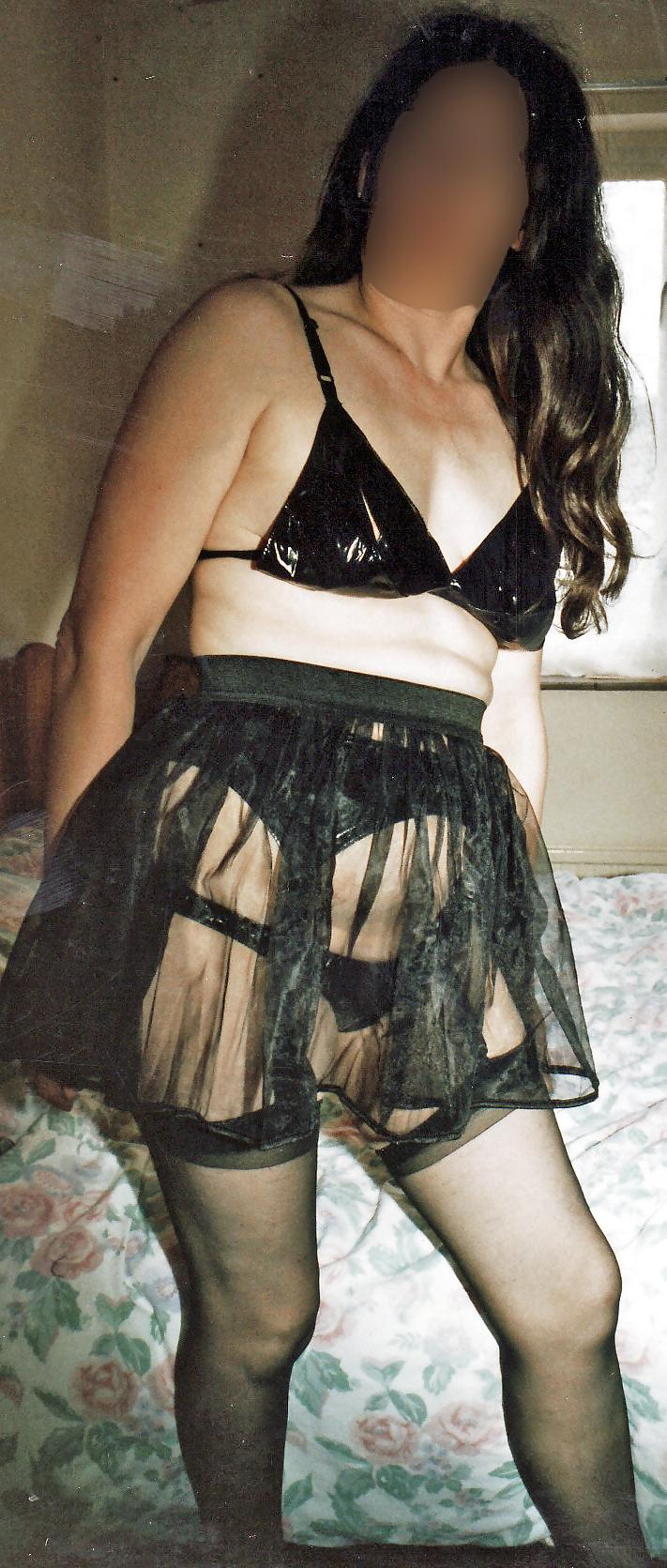 8P Wife in see thru skirt & top