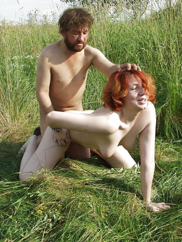 11P Redhead Skinny Teen and a old Guy