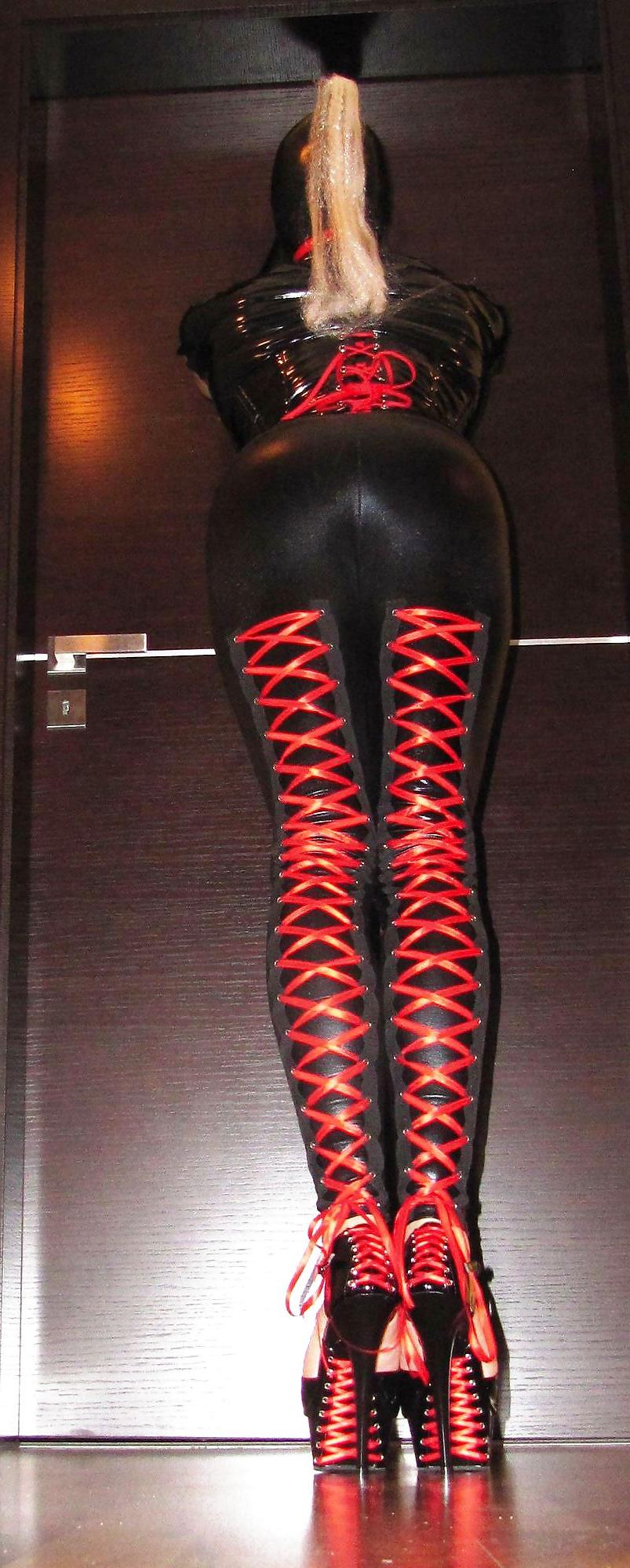 16P Sexy Teen in Leggings Corset and High Heels